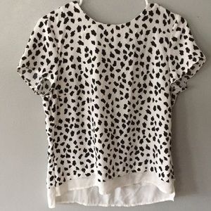 H&M Dalmatian Print Blouse with Peekaboo Bottom